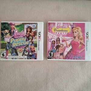 Barbie Dreamhouse Party (Nintendo 3DS, 2013) + Puppy Rescue